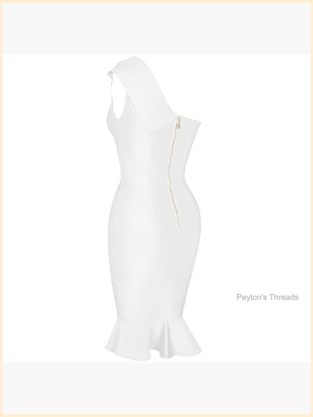 Sexy One Shoulder Bodycon Bandage Dress Mermaid Cocktail Midi Dresses Trendy - Picture 4 of 7